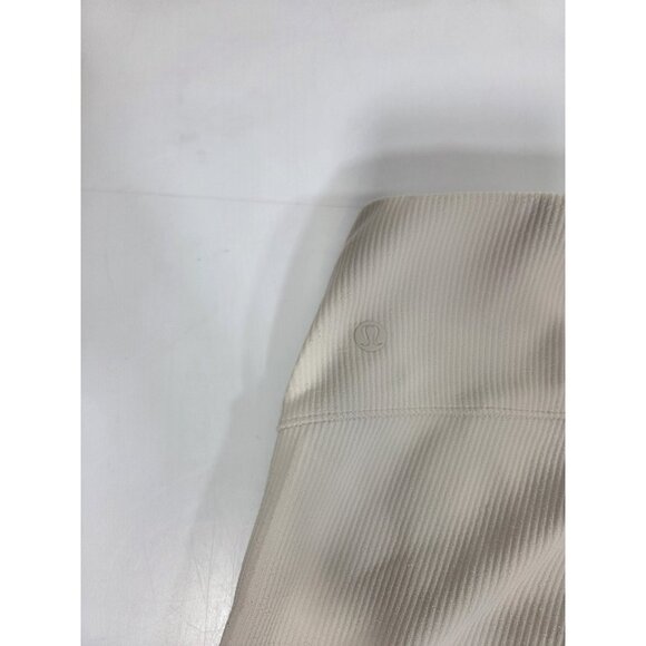 Women’s Lululemon Ribbed Softstreme Flare Leg Pants Size 6 Bone Off White - Picture 8 of 9
